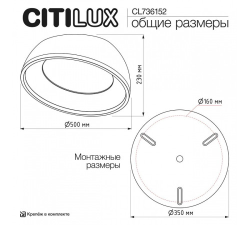 Накладной светильник Citilux FLOOM CL736152