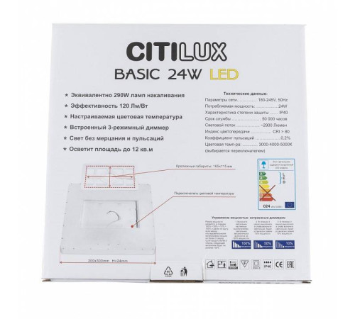 Накладной светильник Citilux Бейсик CL738K242V