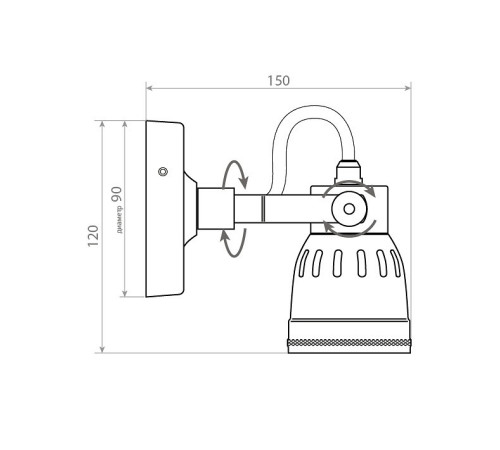 Бра уличный Covali 1x40 Вт E27 IP54 WL-50719