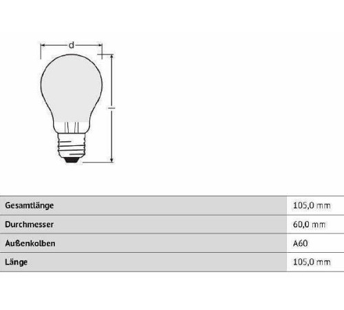 Лампа светодиодная Deko-Light Classic E27 6.5Вт 2700K 180075