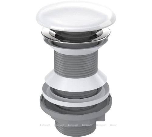 Донный клапан Aquanet click-clack 1 1/4 белый пластик/керамика 342071