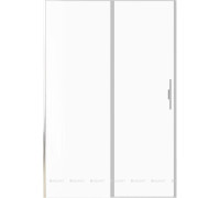 Дверь в нишу Allen Brau Priority 1400 мм стекло Optiwhite браш. алюминий 3.31011.BA