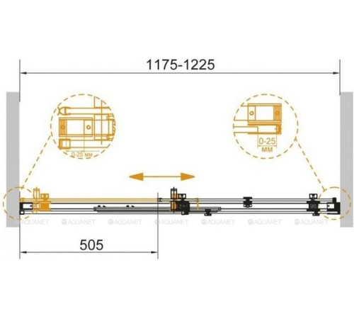Душевая дверь Cezares Stylus Soft 120x195 см хром STYLUS-SOFT-BF-1-120-C-Cr