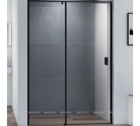 Душевая дверь в нишу Cezares URBAN B-12 150 см профиль черный URBAN-B-12-150-C-NERO