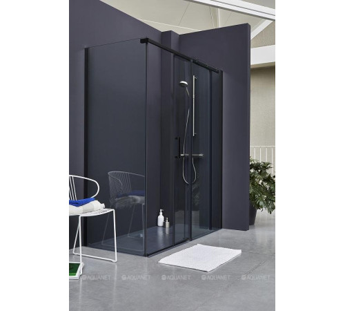 Душевая дверь Jacob Delafon Contra 140х195 см раздвижная черный профиль E22C140-BL
