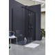 Душевая дверь Jacob Delafon Contra 140х195 см раздвижная черный профиль E22C140-BL