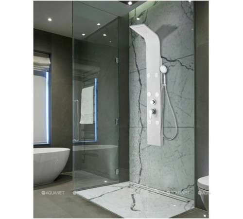 Душевая панель Aquanet Galaxy White с водопадом и 6 форсунками матовый белый 00209999