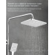 Душевая система Haiba HB24639 с изливом и тропическим душем хром HB24639