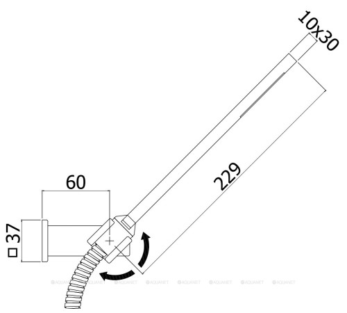 Душевой набор Paffoni Level лейка с поворотным держателем и шлангом 1500 мм хром ZDUP059CR