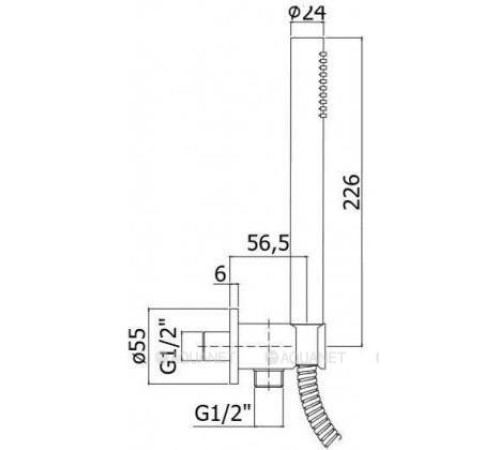Душевой набор Paffoni Tondo лейка с держателем-шланговым подсоединением 1500 мм медовое золото ZDUP094HG