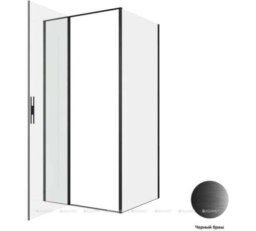 Душевое ограждение Allen Brau Priority 1000x900 мм 8 мм черный браш 3.31030.BBA/3.31045.BBA