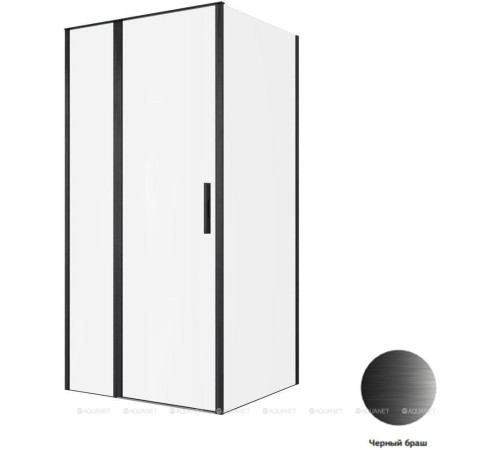 Душевое ограждение Allen Brau Priority 1000x900 мм 8 мм черный браш 3.31030.BBA/3.31045.BBA