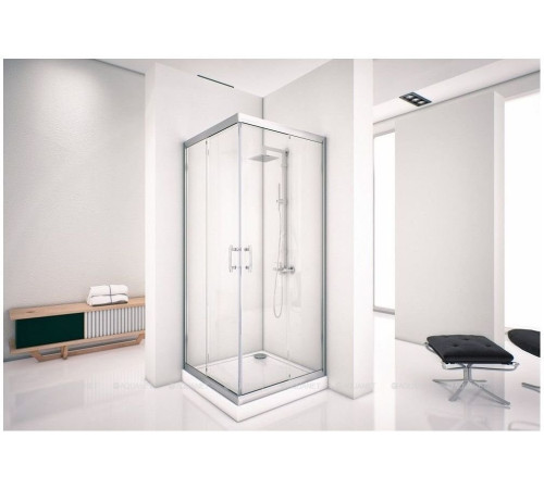 Душевое ограждение Aquanet Alfa Cube 1000х1000х2000 мм стекло прозрачное хром NAA1142