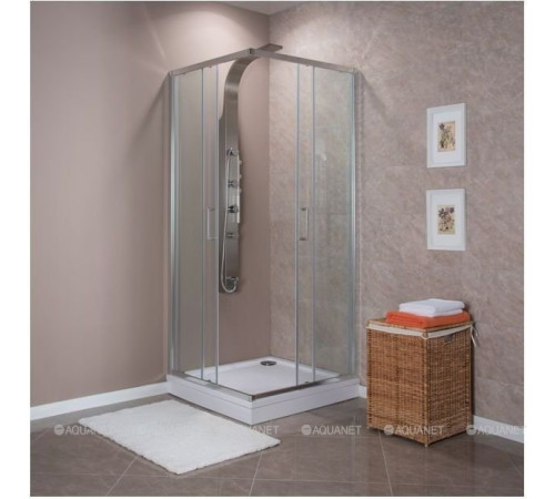 Душевое ограждение Aquanet Alfa Cube 1000х1000х2000 мм стекло прозрачное хром NAA1142