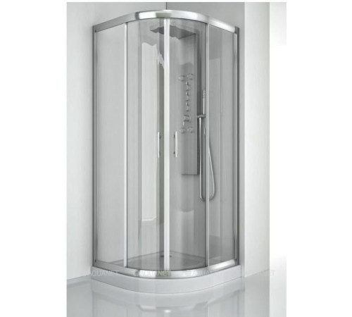 Душевой уголок Aquanet Alfa 1000х1000х2000 мм R550 стекло прозрачное хром NAA2142