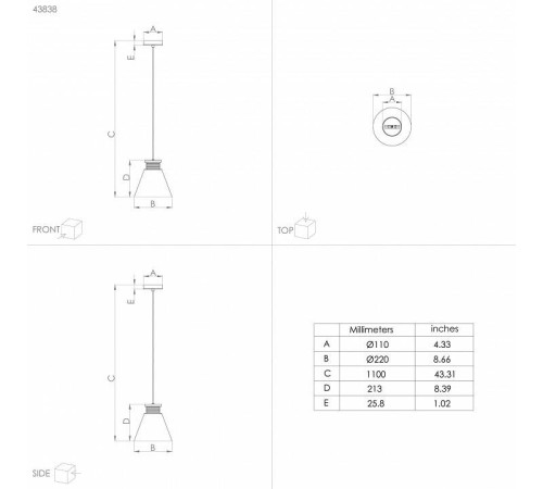 Подвесной светильник Eglo ПРОМО Twicken 43838