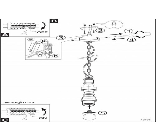 Подвесной светильник Eglo ПРОМО Chepstow 49707