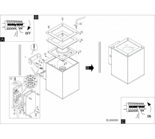 Накладной светильник Eglo Tabo 1 88099