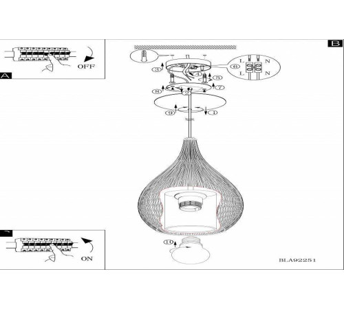 Подвесной светильник Eglo ПРОМО Razoni 92252
