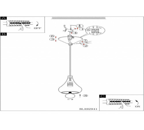 Подвесной светильник Eglo ПРОМО Nibbia 92941