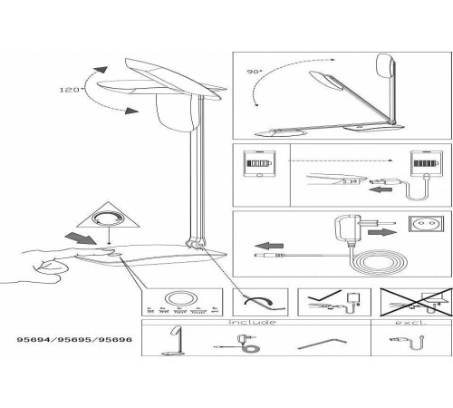 Настольная лампа офисная Eglo ПРОМО Cajero 95695