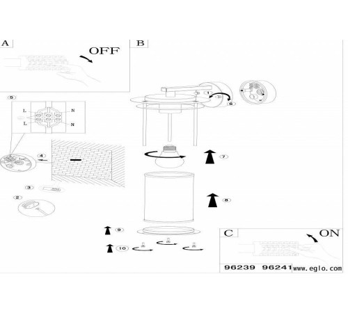 Светильник на штанге Eglo ПРОМО Valdeo 96239