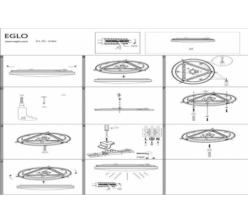 Накладной светильник Eglo ПРОМО Frania 97884
