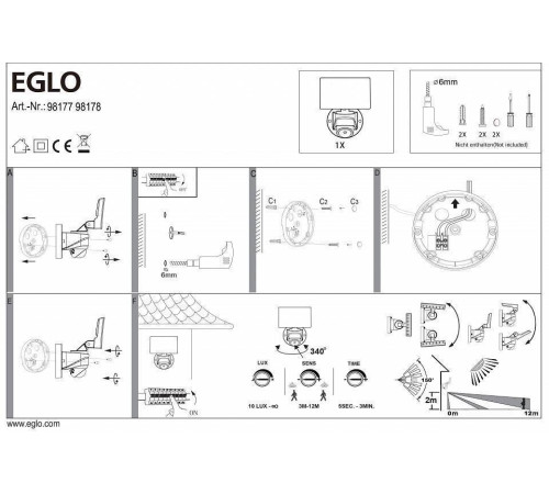 Светильник на штанге Eglo Pagino 98178