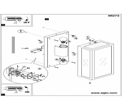 Накладной светильник Eglo Alamonte 1 98273
