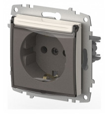 Розетка с заземлением с крышкой, без рамки Elbi Eleсtriс Zena Vega 609-010200-218