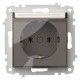 Розетка с заземлением с крышкой, без рамки Elbi Eleсtriс Zena Vega 609-010200-218