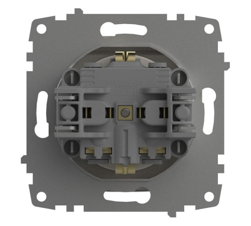 Розетка с заземлением с крышкой, без рамки Elbi Eleсtriс Zena Vega 609-010200-218