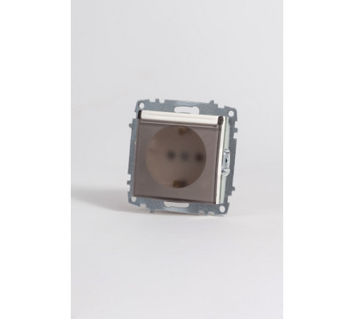 Розетка с заземлением с крышкой, без рамки Elbi Eleсtriс Zena Vega 609-010200-218