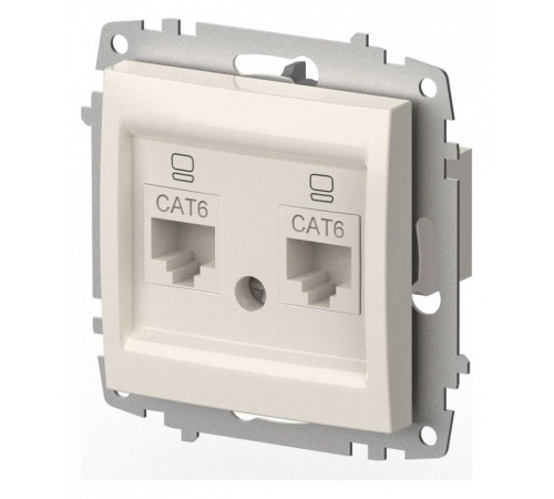 Розетка двойная Ethernet RJ-45 без рамки Elbi Eleсtriс Zena Vega 609-010200-248