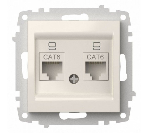 Розетка двойная Ethernet RJ-45 без рамки Elbi Eleсtriс Zena Vega 609-010200-248