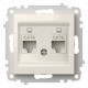 Розетка двойная Ethernet RJ-45 без рамки Elbi Eleсtriс Zena Vega 609-010200-248