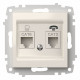 Розетка двойная RJ-12 и Ethernet RJ-45, без рамки Elbi Eleсtriс Zena Vega 609-010200-249