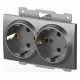 Розетка двойная с заземлением, без рамки Elbi Eleсtriс Zena Vega 609-011000-907