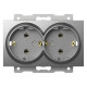 Розетка двойная с заземлением, без рамки Elbi Eleсtriс Zena Vega 609-011000-907