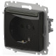 Розетка с заземлением с крышкой, без рамки Elbi Eleсtriс Zena Vega 609-011100-218
