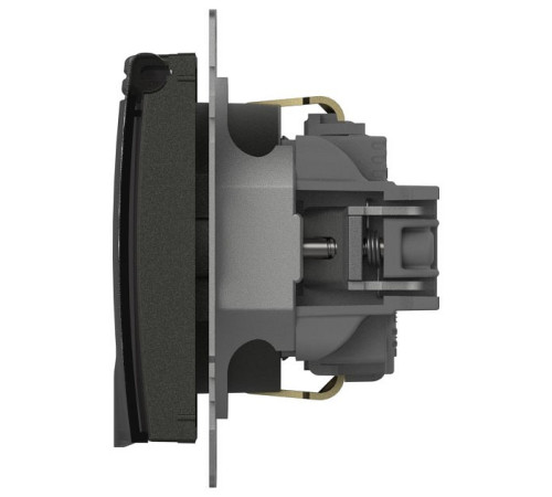 Розетка с заземлением с крышкой, без рамки Elbi Eleсtriс Zena Vega 609-011100-218