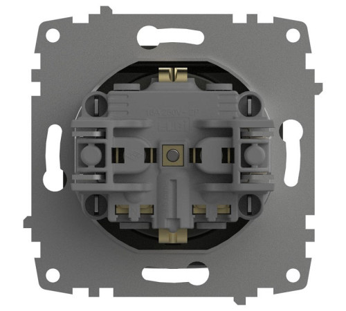 Розетка с заземлением с крышкой, без рамки Elbi Eleсtriс Zena Vega 609-011100-218