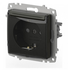 Розетка с заземлением и со шторкой, без рамки с крышкой Elbi Eleсtriс Zena Vega 609-011100-219