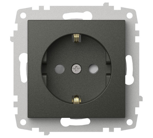 Розетка с заземлением и со шторкой, без рамки Elbi Eleсtriс Zena Vega 609-011100-243