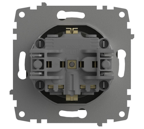 Розетка с заземлением и со шторкой, без рамки Elbi Eleсtriс Zena Vega 609-011100-243