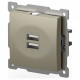 Розетка 2хUSB type A без рамки Elbi Eleсtriс Zena Vega 609-011400-143