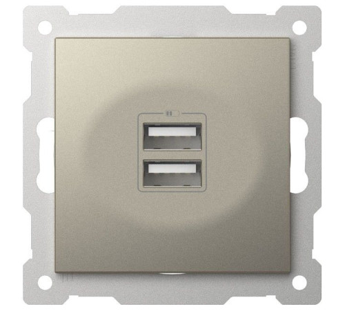 Розетка 2хUSB type A без рамки Elbi Eleсtriс Zena Vega 609-011400-143