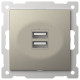 Розетка 2хUSB type A без рамки Elbi Eleсtriс Zena Vega 609-011400-143