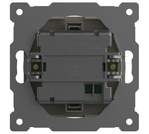 Розетка 2хUSB type A без рамки Elbi Eleсtriс Zena Vega 609-011400-143
