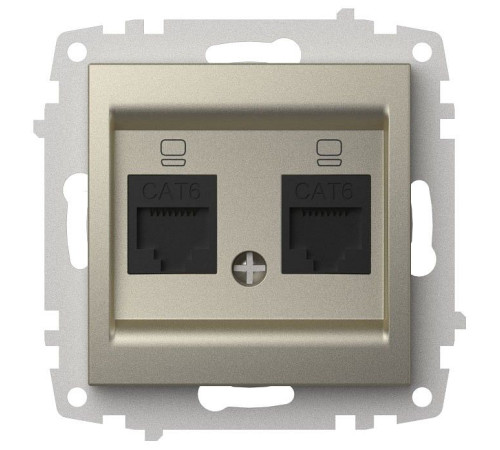 Розетка двойная Ethernet RJ-45 без рамки Elbi Eleсtriс Zena Vega 609-011400-248